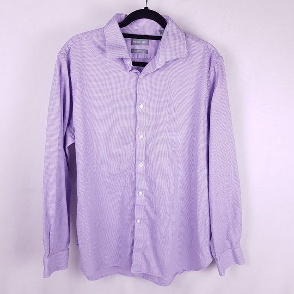MICHAEL KORS | Slim Fit Purple Button Down Shirt size XL - Picture 1 of 5